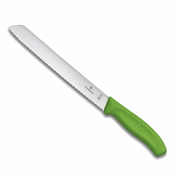 1 VICTORINOX Brotmesser Messer mit Wellenschliff / grün -- kostenloser Versand --
