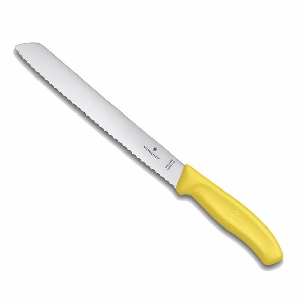 1 VICTORINOX Brotmesser Messer mit Wellenschliff / gelb -- kostenloser Versand --