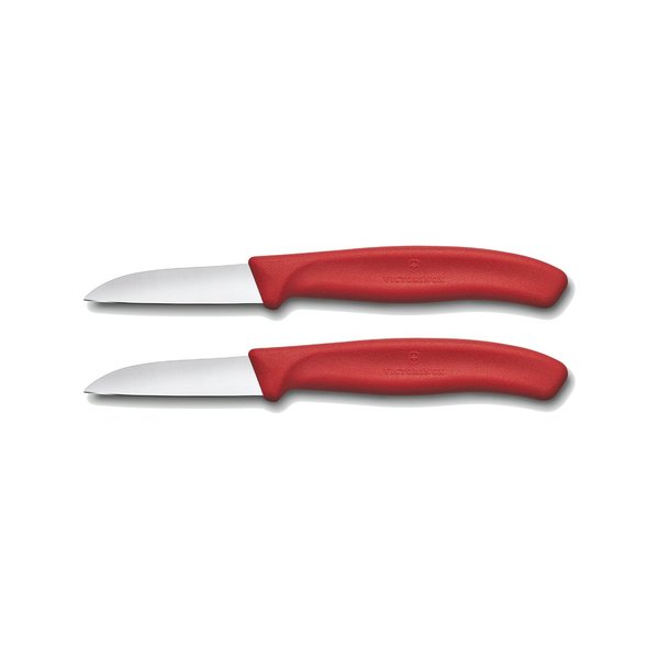Victorinox 1/2/4/6er Set Kneipchen / Schälmesser / Küchenmesser - Klinge 6cm gerade rot