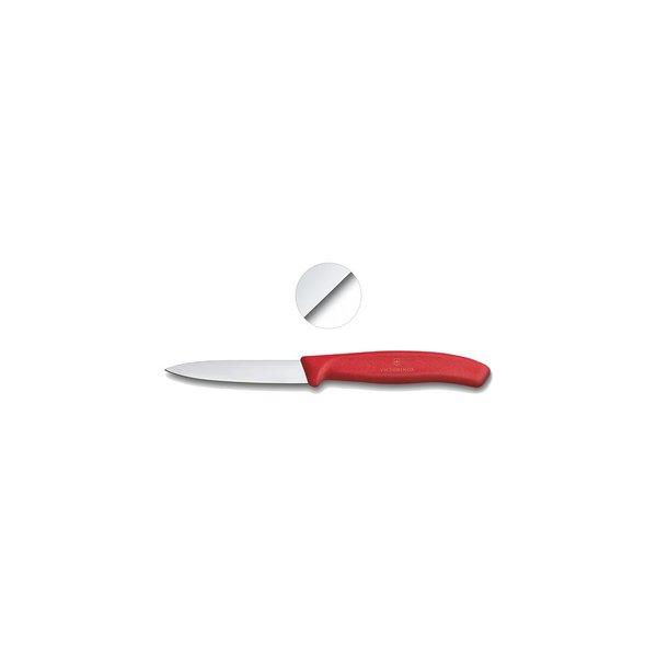 Victorinox 1/2/4/6er Set Gemüsemesser Küchenmesser 8cm mittelspitz   glatte Klinge rot