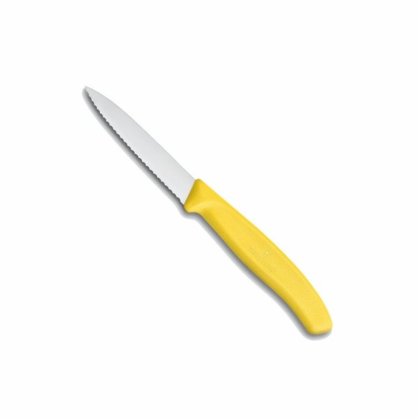 Victorinox 1/2/4/6er Set Gemüsemesser Küchenmesser 8cm mittelspitz   Wellenschliff Klinge  gelb